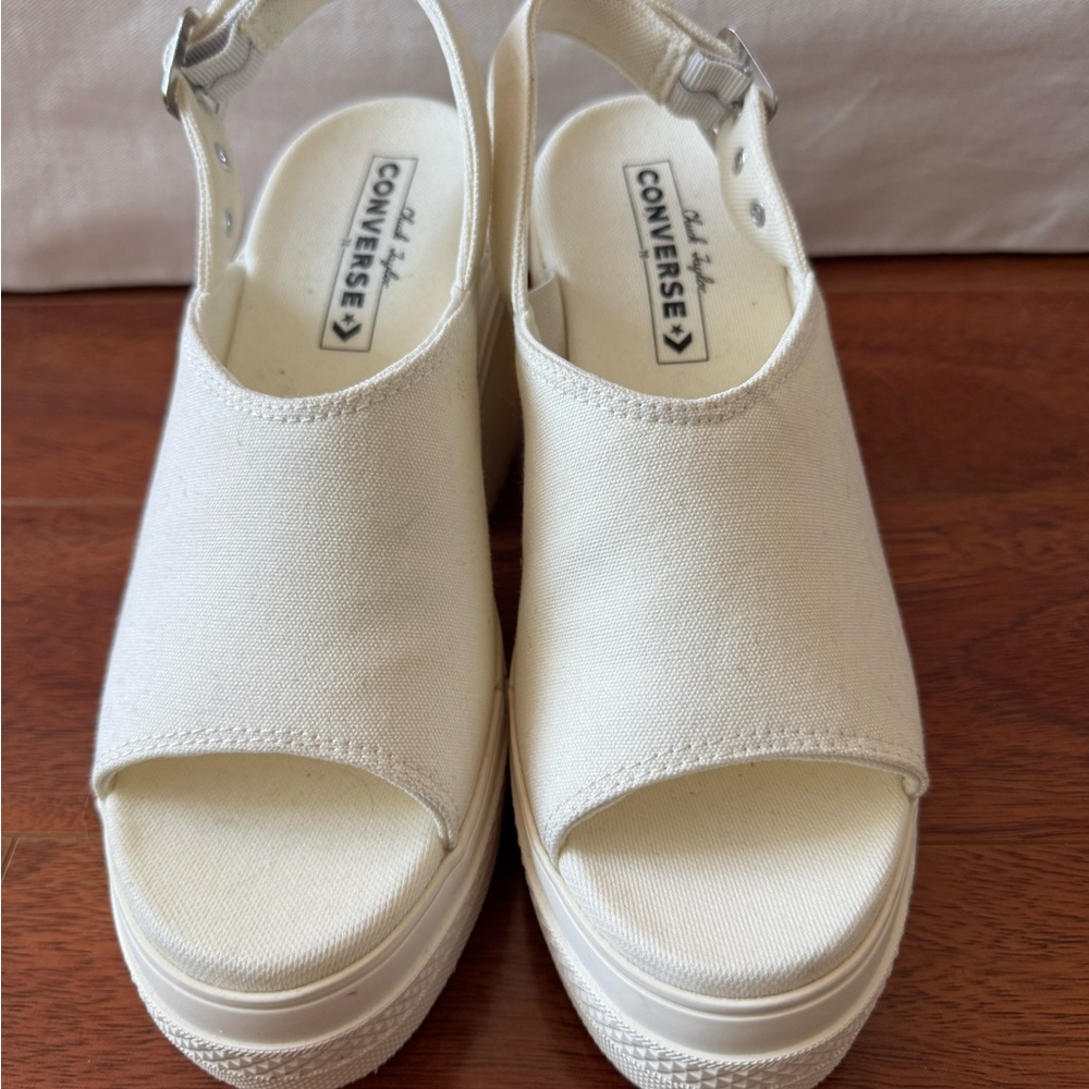 Converse Women's 70 Deluxe White Platform Heel Sandals